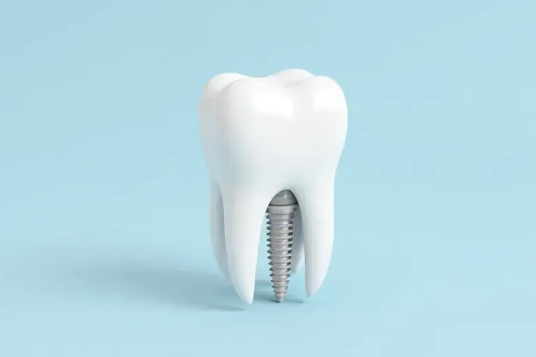 Zirconia Crown Fitting on Implant Abutment