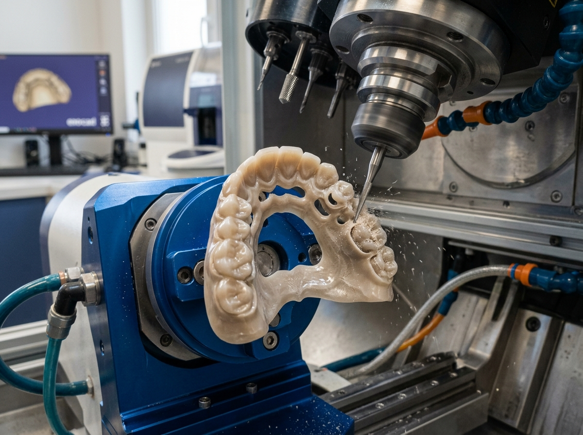 PEEK 5-Axis CAD CAM Milled Denture Framework